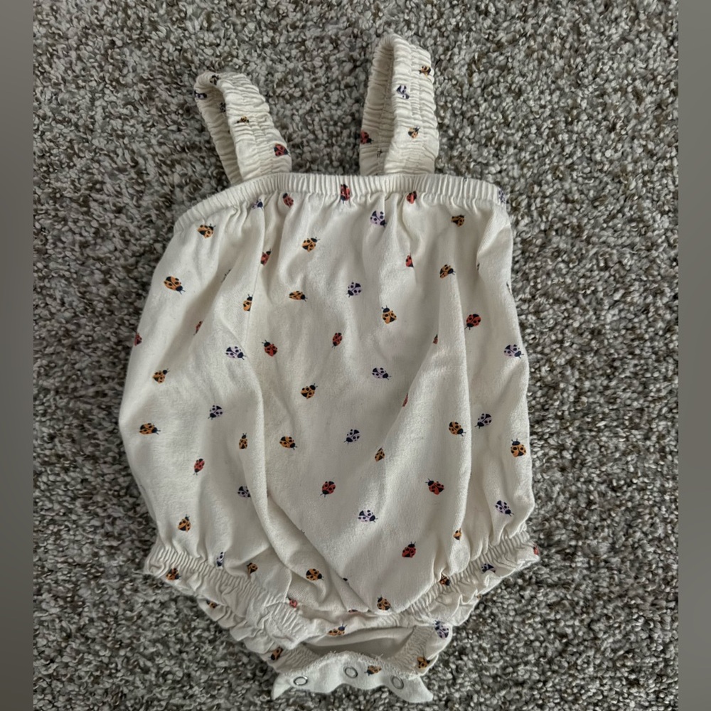 Old Navy Cream Lady Bug Romper